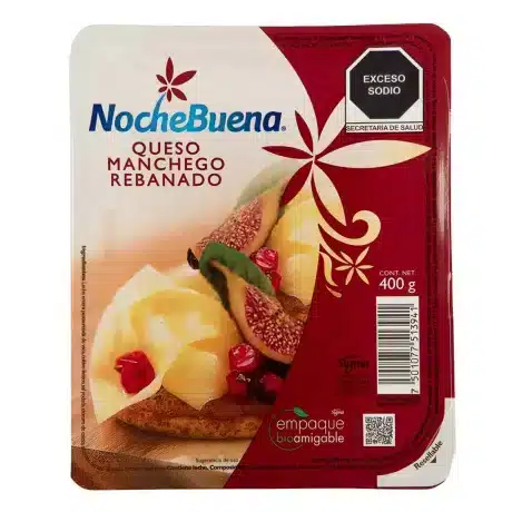 Manchego Nochebuena Cheese sliced