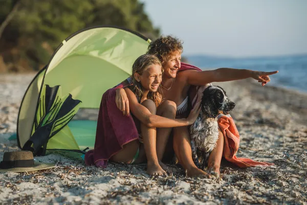 Enjoying a sunny day camping on a serene beach in Cancún with white sand, turquoise waters, and an unforgettable summer experience. Things to do in Cancún.